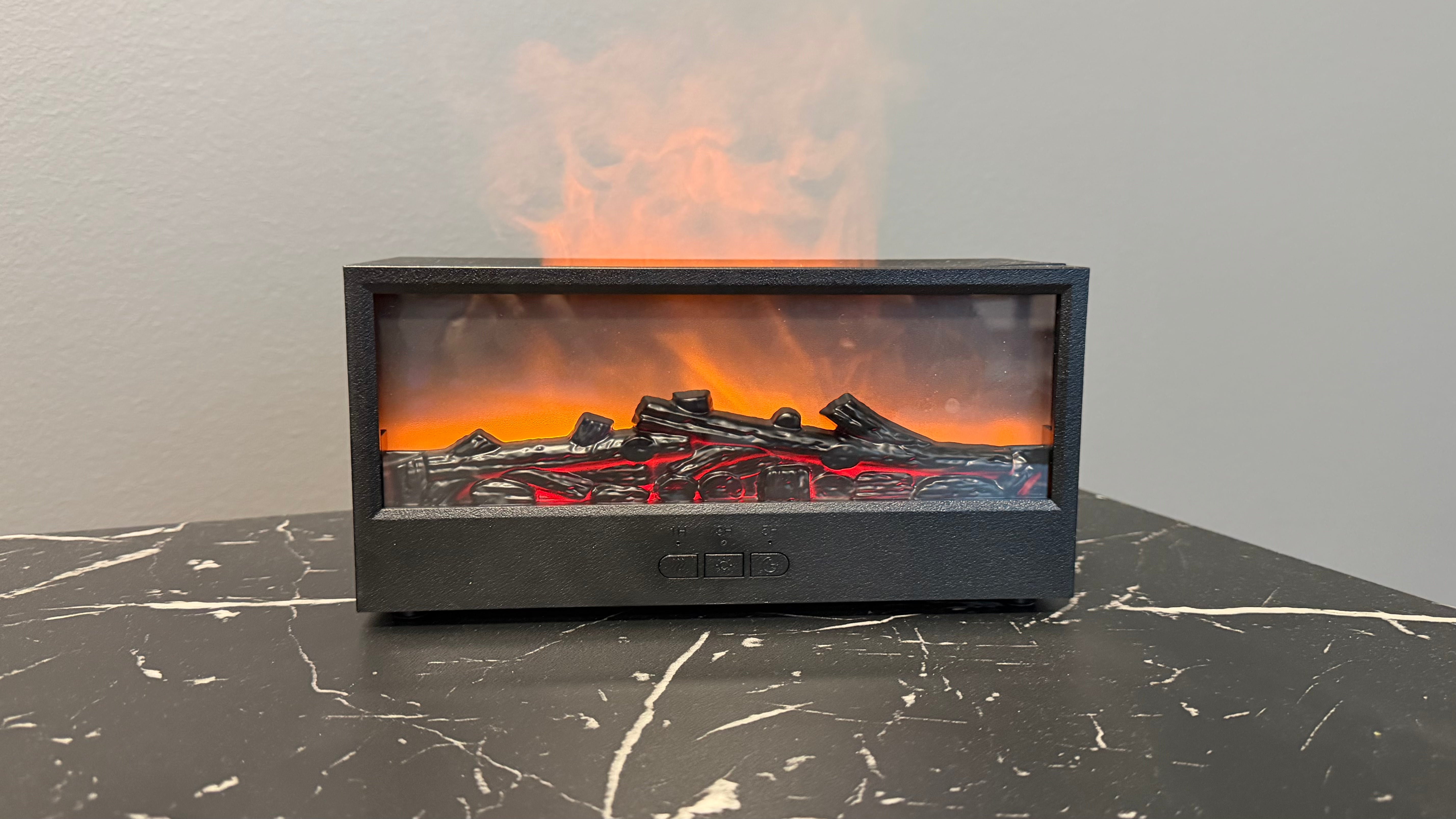 Fireplace Diffuser Humidifier with Colorful Flame LED & Remote Control | Aromatherapy Bonfire Effect