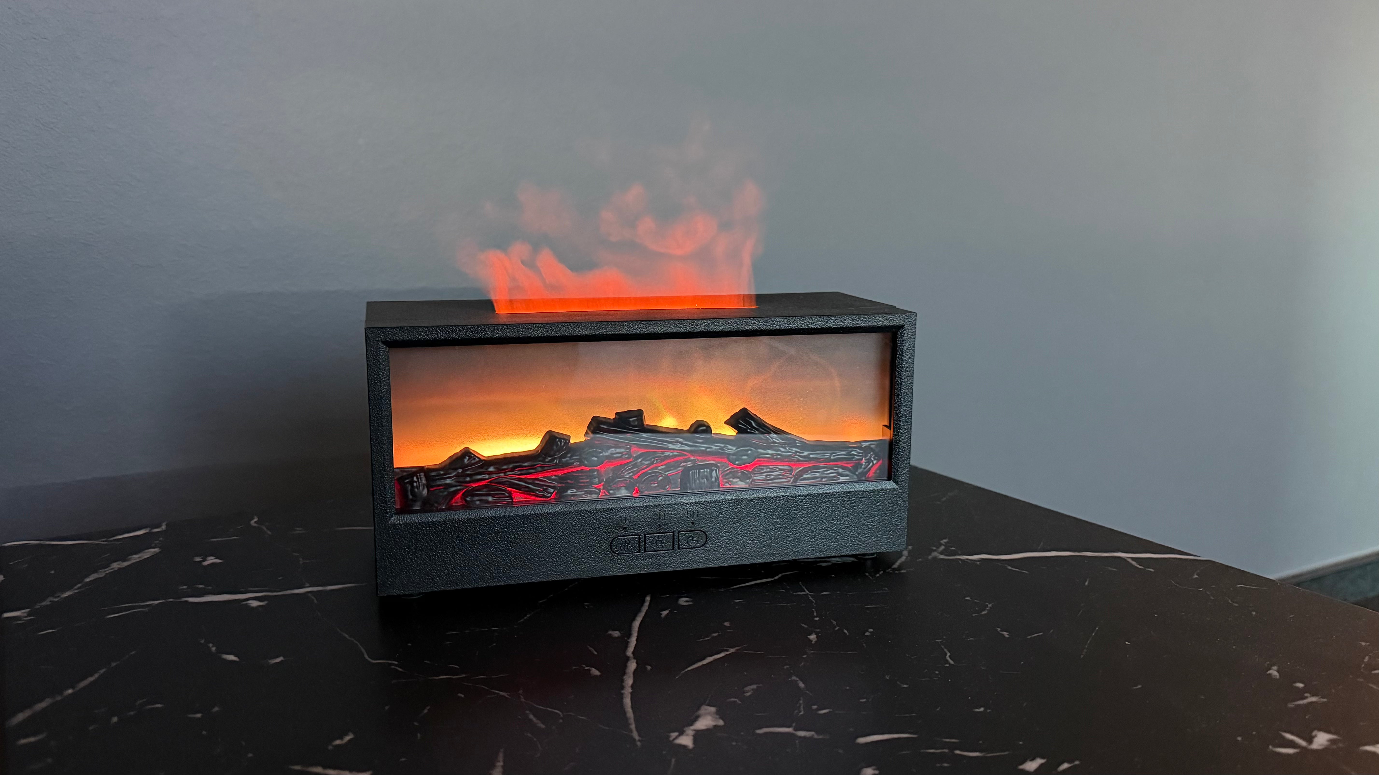 Fireplace Diffuser Humidifier with Colorful Flame LED & Remote Control | Aromatherapy Bonfire Effect