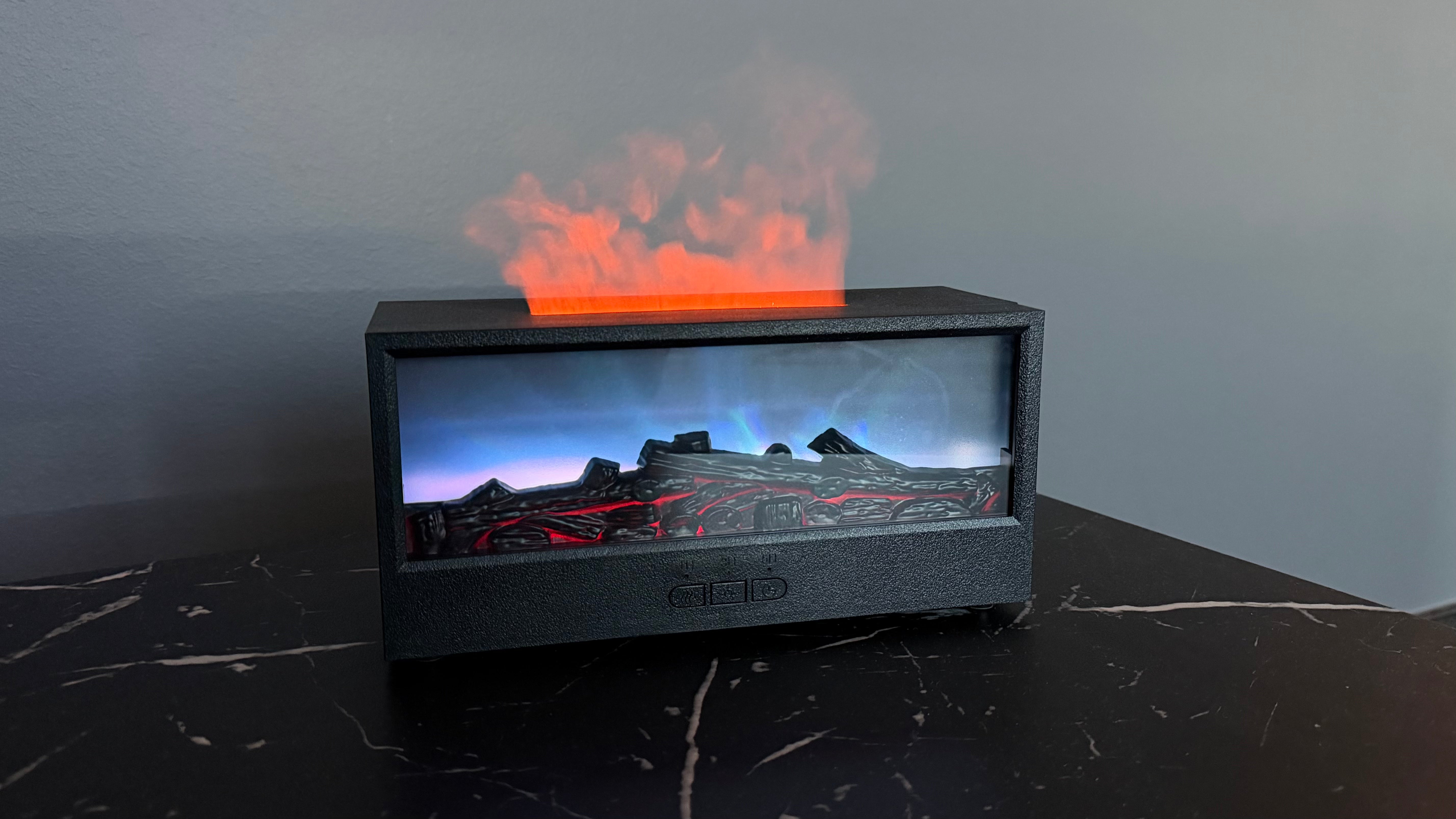 Fireplace Diffuser Humidifier with Colorful Flame LED & Remote Control | Aromatherapy Bonfire Effect