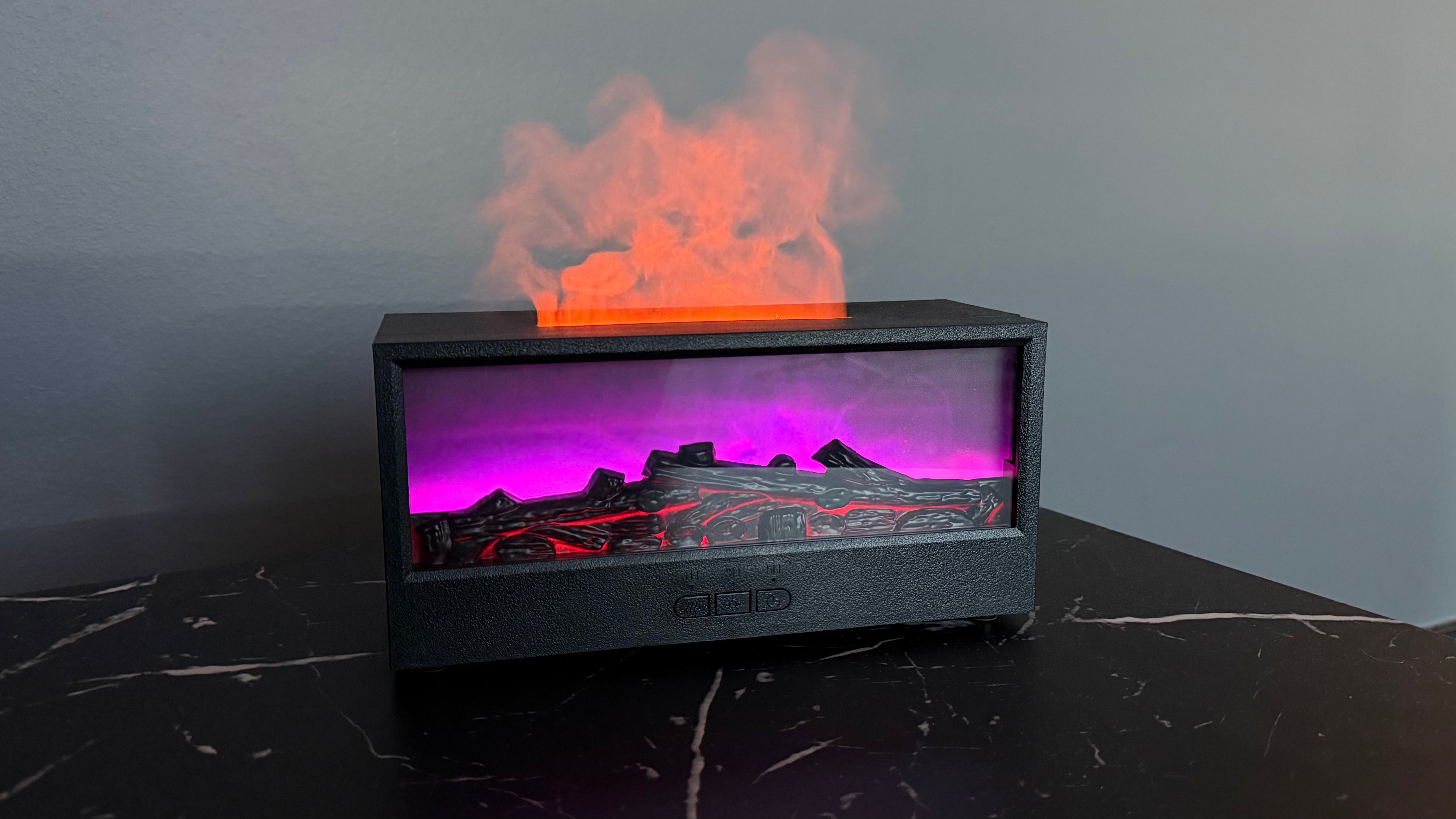 Fireplace Diffuser Humidifier with Colorful Flame LED & Remote Control | Aromatherapy Bonfire Effect